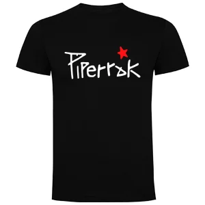Camiseta Piperrak Negra Hombre Logo